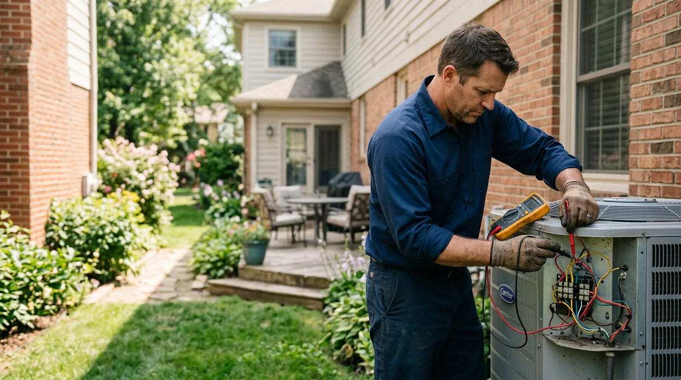 HVAC technician working near West Orange, NJ